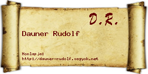 Dauner Rudolf névjegykártya